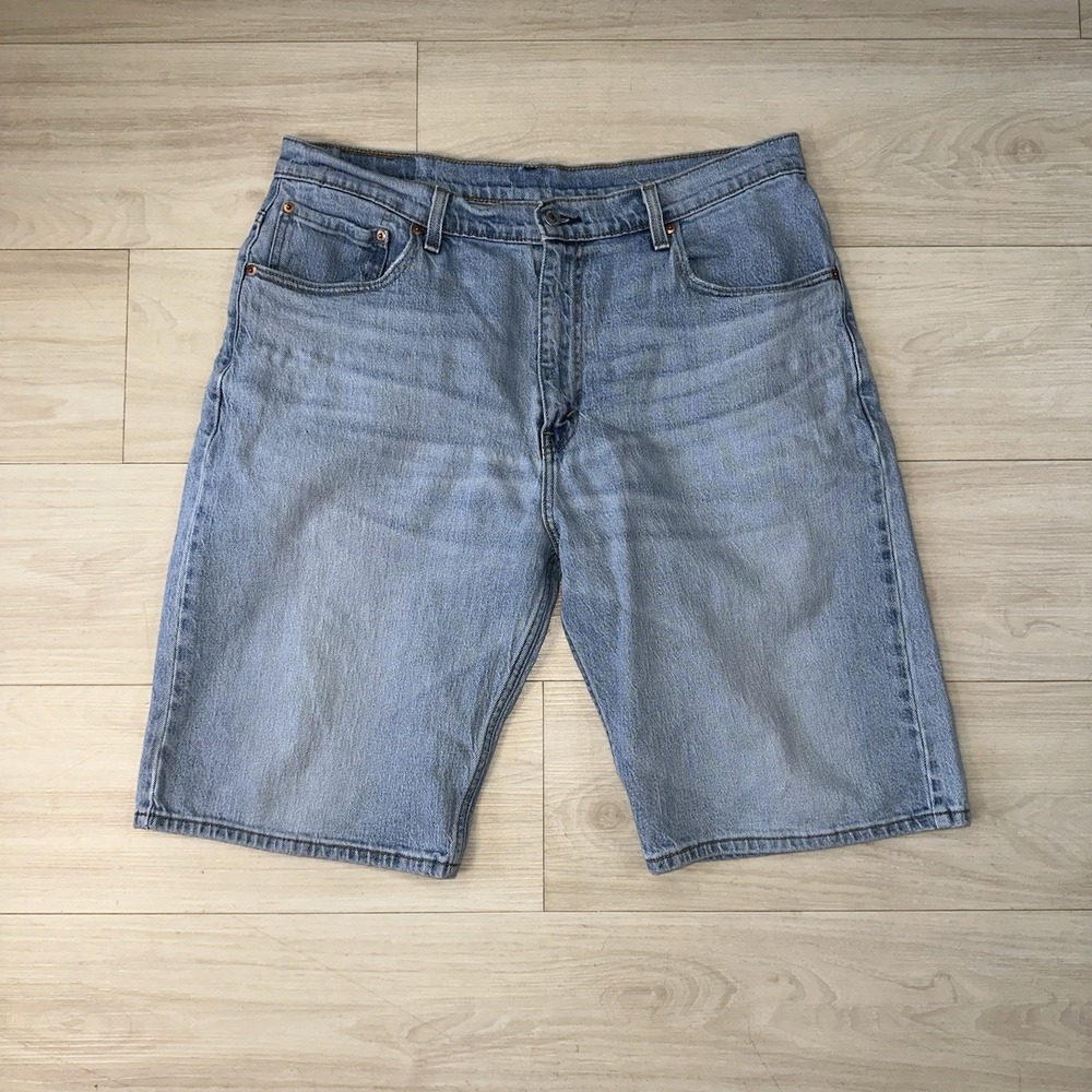 Levi's‎ 569 Men's Size 34 Blue Light Wash Denim Jean Shorts Y2K Baggy Jorts Y2K